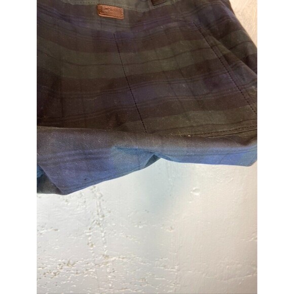 STORMY KROMER GREEN BLUE CHECK 13 X 15 DOUBLE HANDLE CANVAS TOTE - Picture 4 of 5